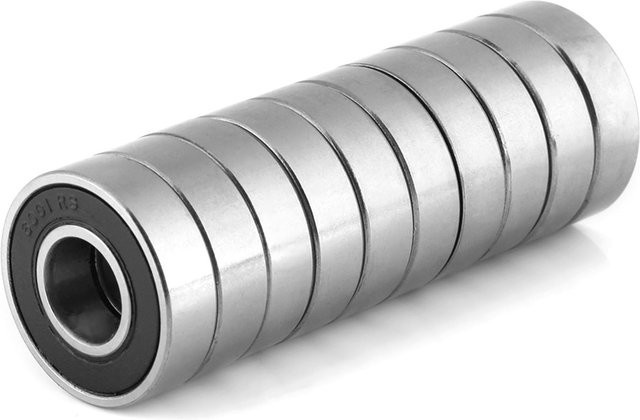10 Stück gummierte Rillenkugellager 60012RS in Silber, B/D/H: 12 x 28 x 8 mm - Bild 1