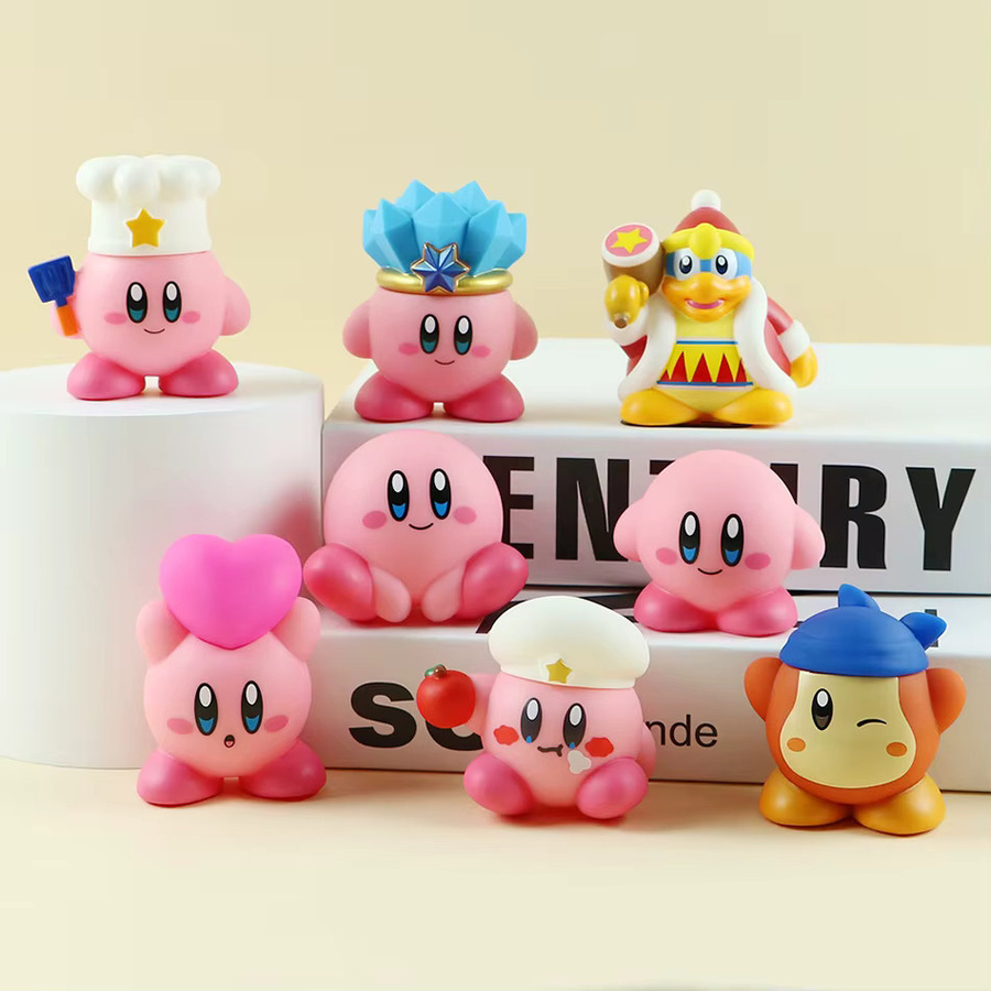 Bandai Kirby Figuren, 8-teiliges Set, Rosa / Pink, Kunststoff - Bild 2