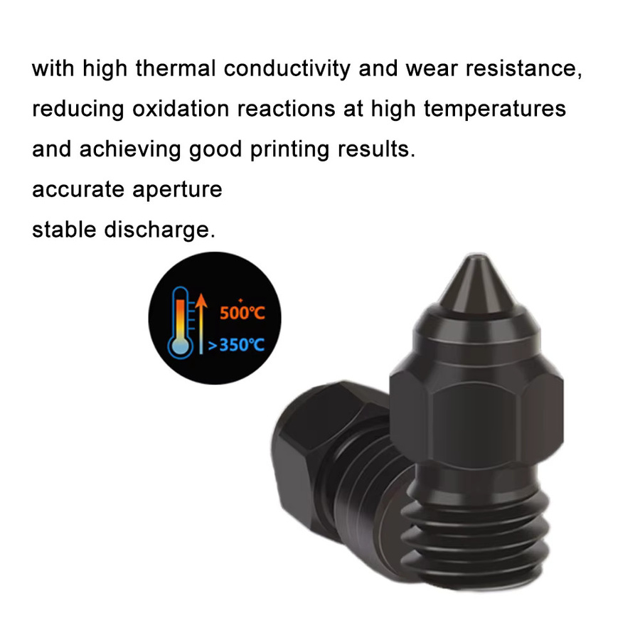 Creality Gehärtete Stahl Düse für CR-6 SE Ender-3 S1 Pro und Sprite Extruder in Schwarz - Bild 2