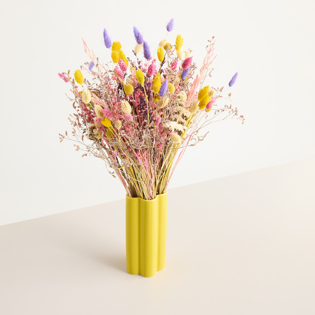 Trockenblumenstrauß Pink Lavender von BLUME2000 in Pink, Purple und Yellow - Bild 1