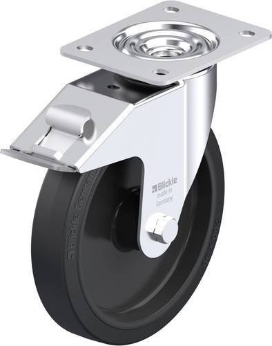 Blickle Stahlblech-Lenkrolle LE-POEV 201XR-FI in Silber, Rad-Durchmesser: 20 cm, Tragfähigkeit: 300 kg - Bild 1