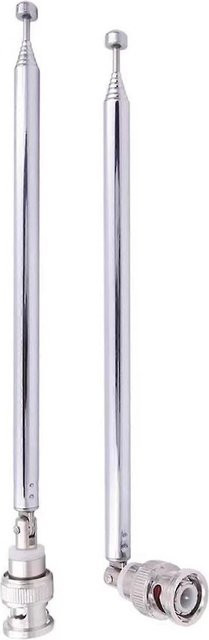 AISANRAY 2er Set BNC Edelstahl Teleskopantennen für SDR Radio FM HF UHF VHF Radioempfänger, Farbe: Silber - Bild 1