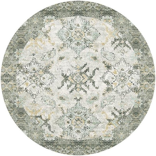 Lodestar Vintage Pastorale Teppich im Bohemischen Stil, Rund, Mehrfarbig, Durchmesser: 120 cm - Bild 1