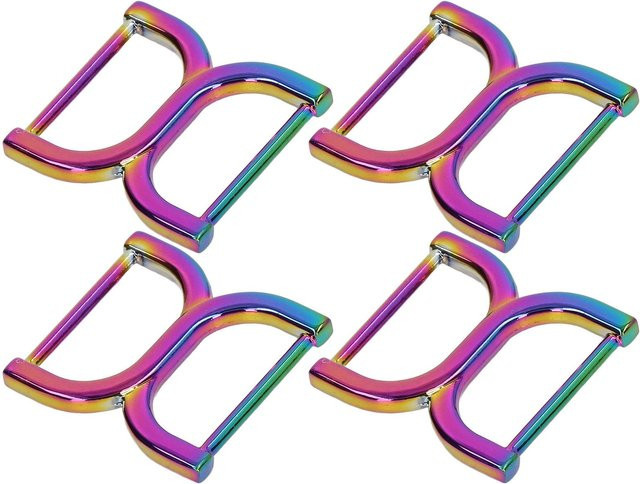 GoolRC Doppel-D-Ringe 25mm aus Kunststoff in Purple und Multicolour, 4 Stück - Bild 1
