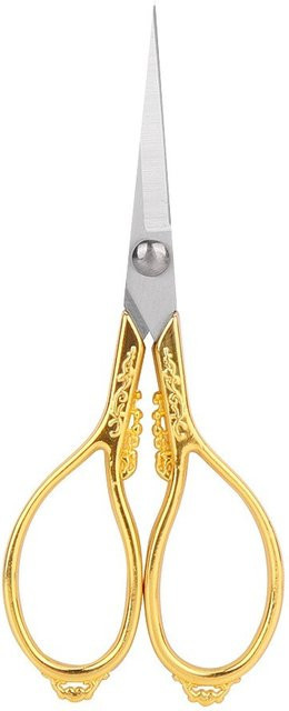 Vintage Präzisions-Stickereischere aus Edelstahl in Gold - Bild 1