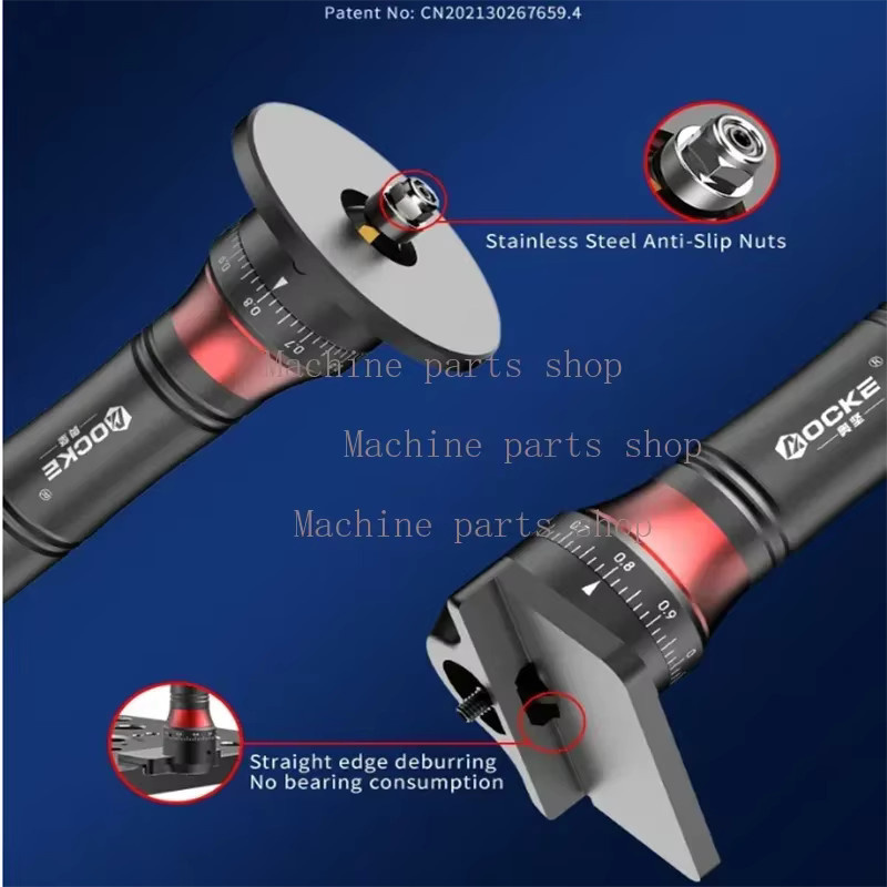 AX207 Mini Pneumatische Abschrägungsmaschine für 45 Grad Metall-Entgratung, Handgeführt und Einstellbar, Schwarz - Bild 3