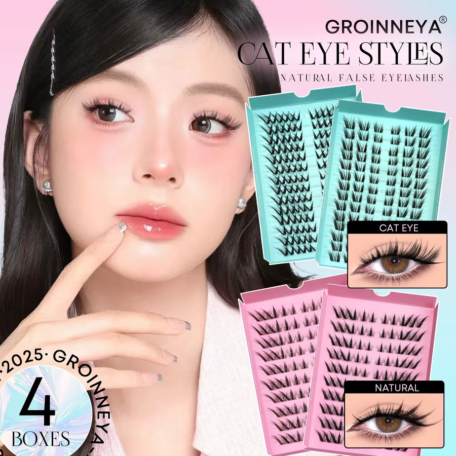 GROINNEYA Wimperncluster, DIY-Wimpernverlängerung, Unisex - Bild 2