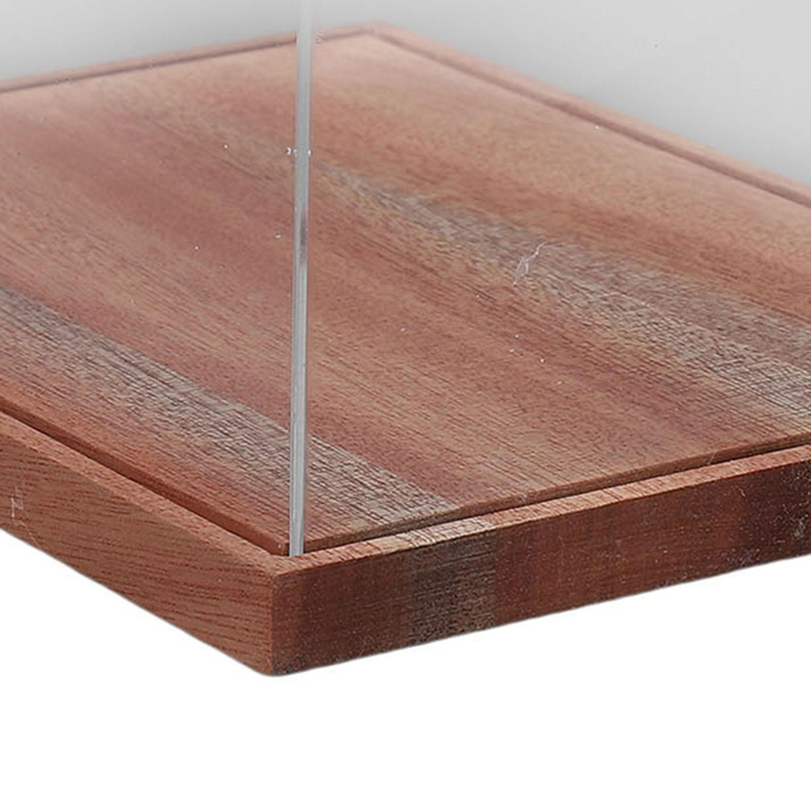 Musysh Acryl-Helm-Vitrine mit Holzsockel in Transparent und Minimalistischem Design - Bild 2