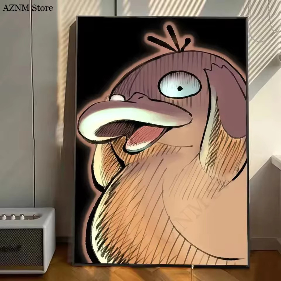 Potdemiel Pokemon Psyduck Leinwand Wandkunst Klassisches Anime Poster in Mehrfarbig - Bild 6