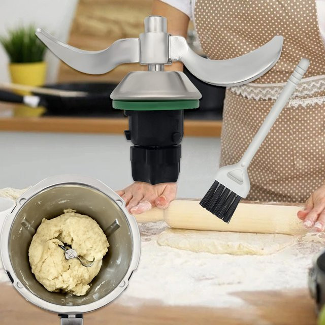 Vorwerk Edelstahl-Knetklinge für TM5, TM6 und TM7 in Silber zur Teigbearbeitung und Pastenherstellung - Bild 1