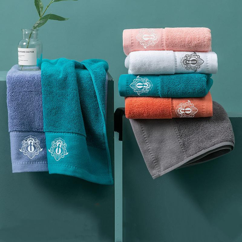 Yiran Handtuch für Erwachsene, bestickt und saugfähig, Jacquard-Design, B/H: 34 x 74 cm - Bild 1
