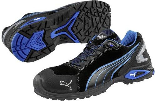 Puma Safety Sicherheitsschuh Rio Black Low S3 aus Veloursleder in Schwarz und Blau, Größe 46 - Bild 2