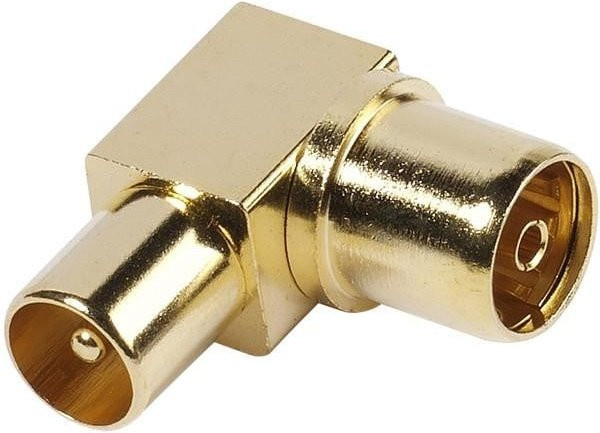 Vivanco Koaxial-Winkeladapter vergoldet in Gold (48077) - Bild 1