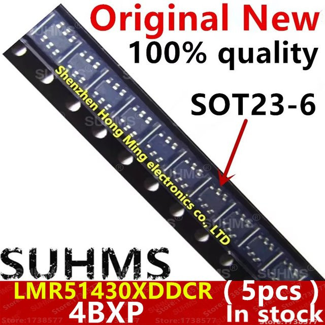 5 Stück LMR51430XDDCR LMR51430 4BXP SOT23-6 in Schwarz - Bild 1