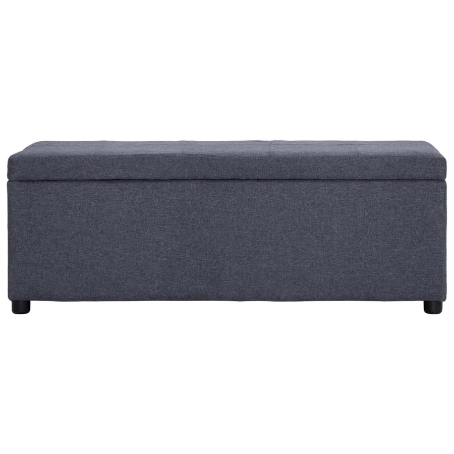 vidaXL Bank mit Staufach in Dunkelgrau aus Polyester, B/T/H: 116 x 43 x 38 cm - Bild 2