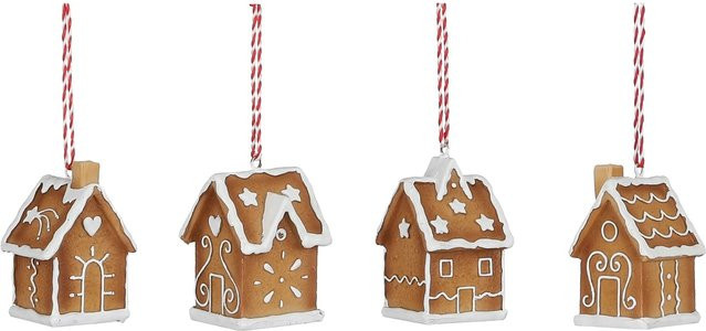 Lebkuchenhaus Ornament von House of Seasons in Braun, H x B x T: 7,0 x 4,5 x 4,5 cm - Bild 1