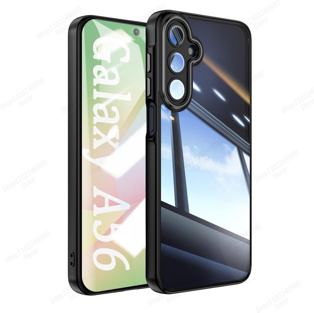 Transparente Metall-Panzer Handyhülle mit Spiegel und Linsenschutz für Samsung Galaxy A56 5G, A36, A26, A16 und A06 - Bild 1