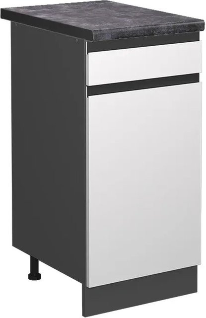 Vicco R-Line Küchenunterschrank Schubladenschrank in Weiß und Anthrazit, Breite: 40 cm - Bild 1