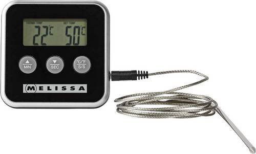 Melissa 16310241 Digitales Bratenthermometer mit Timer und Display in Schwarz aus Edelstahl und Kunststoff - Bild 1