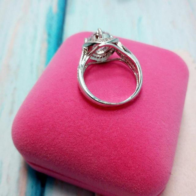 YIRAN Jewelry 5 Ring, Kupfer, Silber, Zirkonia, Unisex, Ringgröße 10 - Bild 1