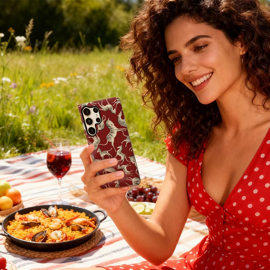 Handyhülle mit Zebra-Print für Samsung Galaxy S25 Ultra, S24 und S23 Ultra Plus in Multicolour mit glänzender doppellagiger Rückseite - Bild 6