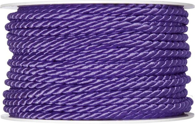 Halbach Kordel 4mm 5m Lila aus Acetat, Baumwolle und Polyester - Bild 1