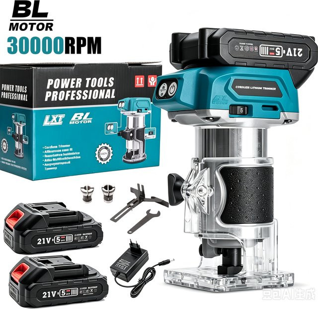 Makita 5-Gang Bürstenloser Elektrischer Handtrimmer Kabelloser Holzfräser für 21V Akku - Bild 1