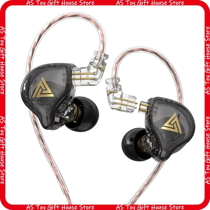 QKZ AK6 Plus In-Ear-Kopfhörer mit dynamischem Treiber und HiFi-Klangqualität in Transparent Blau - Bild 5