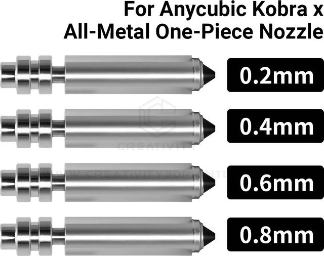Anycubic Kobra X Schnellwechsel-Bimetall-Düse für FDM 3D-Drucker, Farbe: Silber - Bild 1