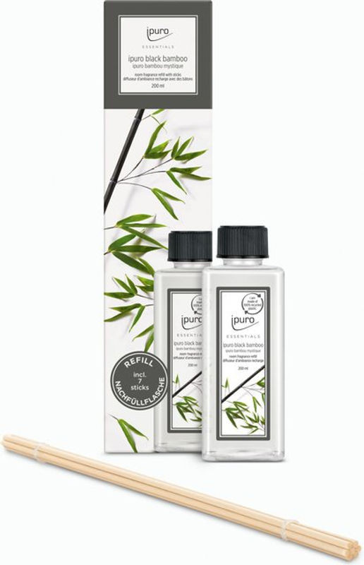 ipuro Refill Black Bamboo Duftnachfüllung in Schwarz und Transparent - Bild 1