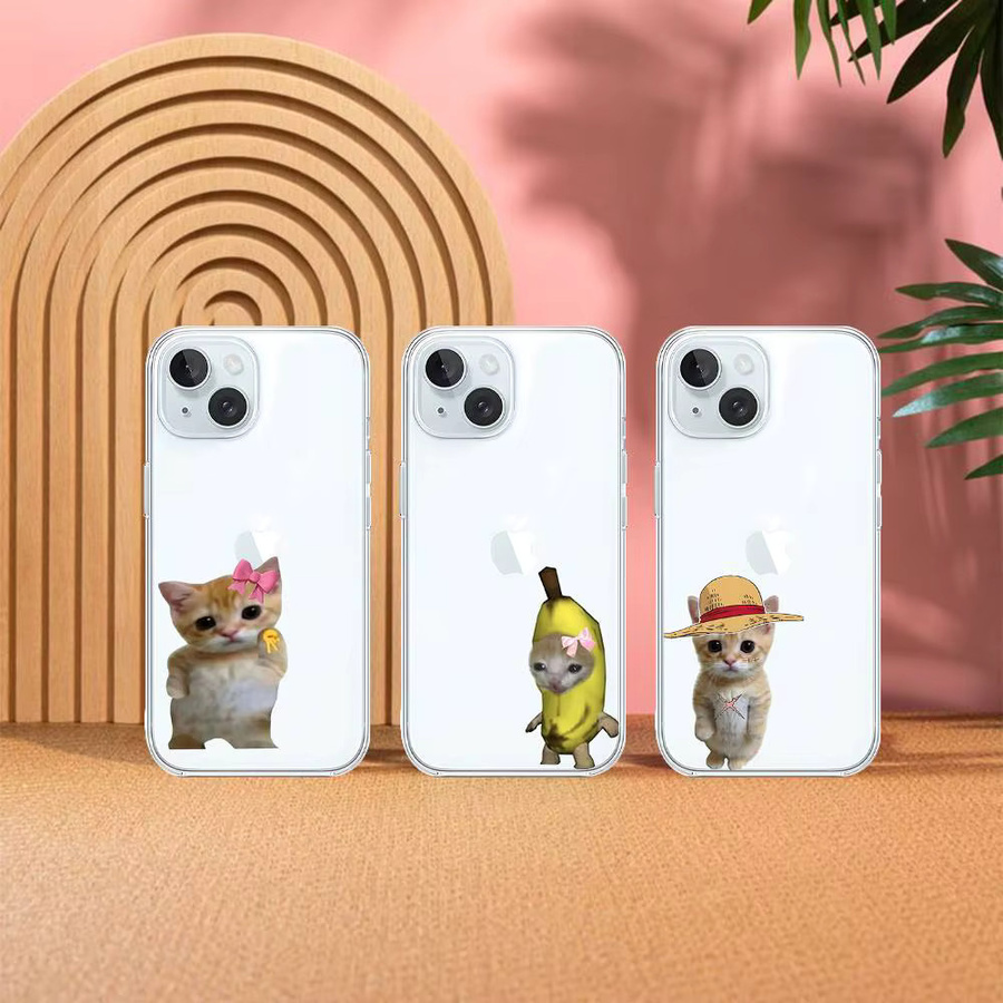 Transparente Handyhülle mit Katzenmotiv für iPhone 17, 16, 15, 14, 13, 12, 11 Pro Max, X, XR, XS Max, SE 2020, 7, 8 Plus - Bild 3