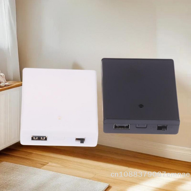 ZYAS USB-Stromversorgungs-Batteriebox in Weiß für LED-Streifen mit 4AA-Batteriehalter und Schalter - Bild 1