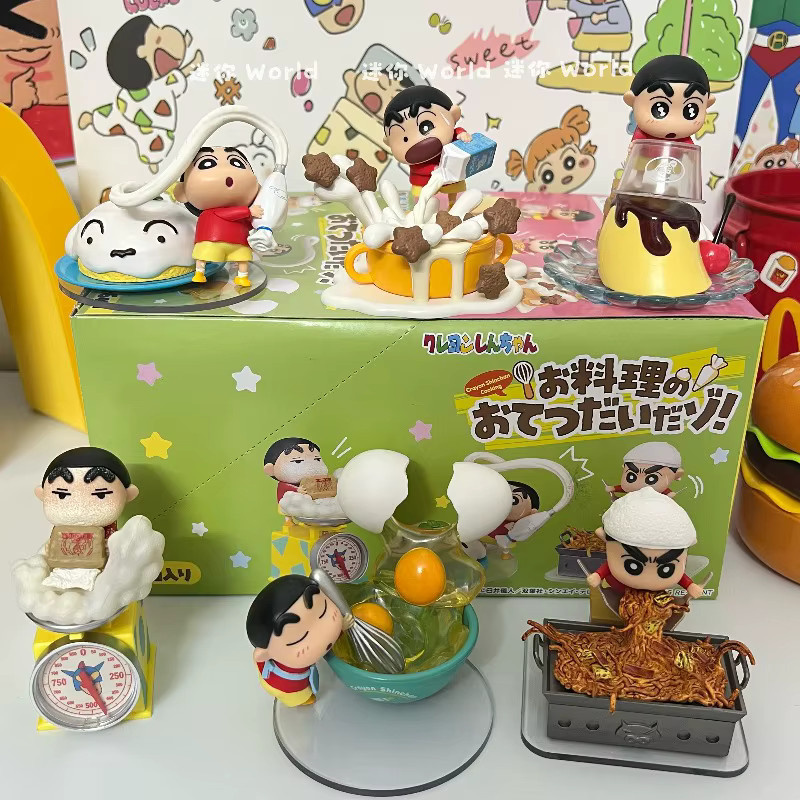 RE-MENT Crayon Shinchan hilft beim Kochen zu machen, Blind Box, Miniatur Szene, Puppe Modell Spielzeug - Bild 2