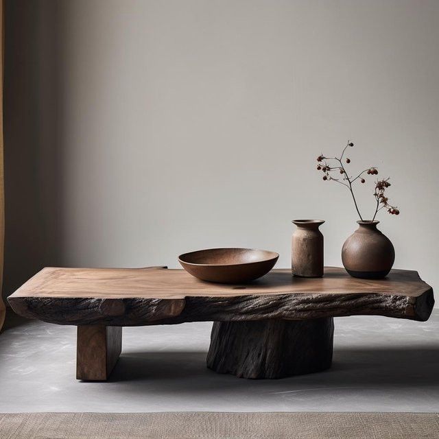 Wabi Silent Wind Couchtisch aus antikem duftendem Kampferholz Massivholz im Retro-Design - Bild 1