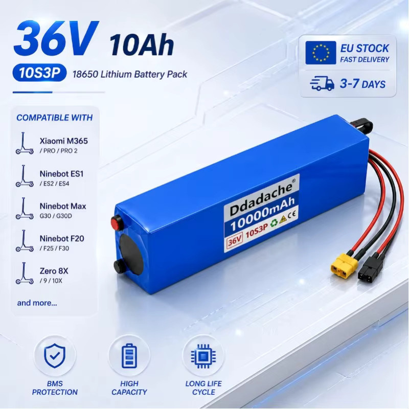Ryobi Lithium-Ionen-Akku 36V 10Ah Blau mit integriertem BMS für Elektroroller, Elektrofahrrad und DIY-Stromversorgung - Bild 1
