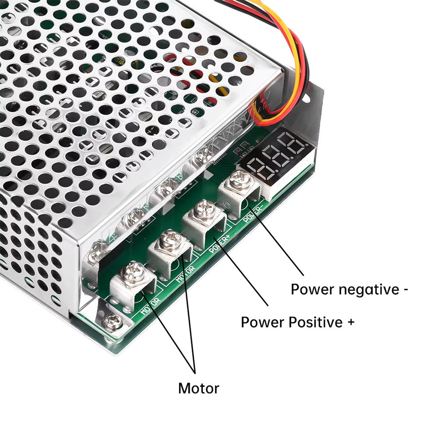 diymore DC Bürstenmotor-Geschwindigkeitsschalter DC10-55V 60A mit Vorwärts- und Rückwärtslauf sowie digitalem Drehzahlmesser-Regler - Bild 2