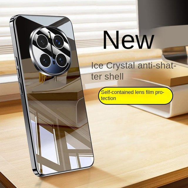 HONOR Magic 7 Pro Handyhülle Eiskristall Design mit 360° Ring Airbag und Linse Schutz, Transparent - Bild 1