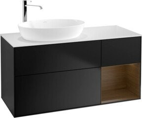 V&B Waschtischunterschrank Finion Wandbeleuchtung in Weiß lackiert B/T/H: 120 x 50,1 x 50,1 cm - Bild 1