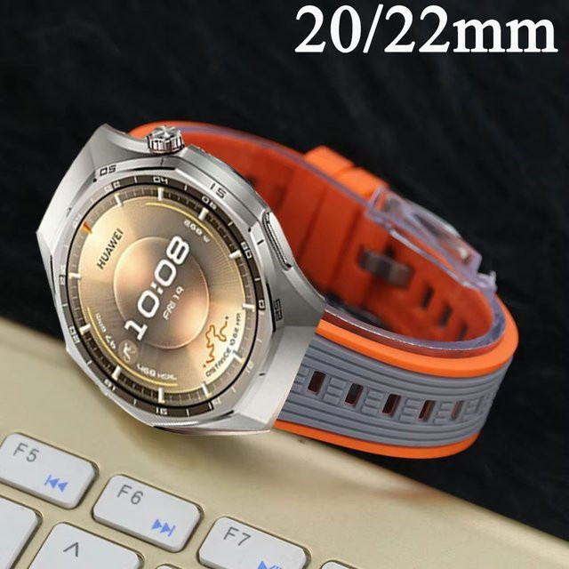 Huawei Uhrenarmband Silikon, orange, Unisex - Bild 1
