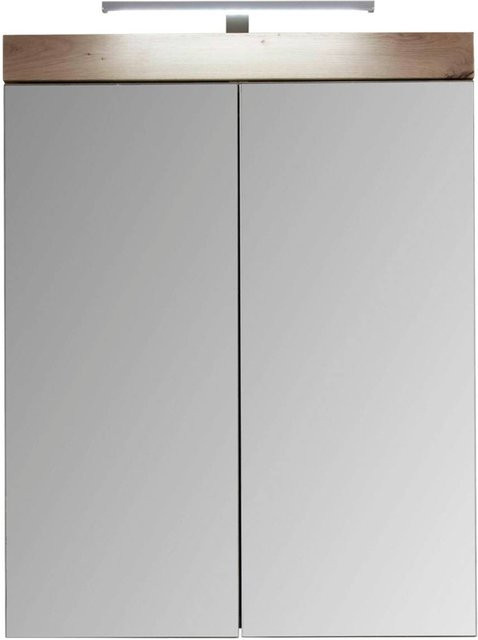 Spiegelschrank Amanda von Trendteam in Asteiche Nachbildung, Braun, B/H/T: 60 x 77 x 17 cm - Bild 1