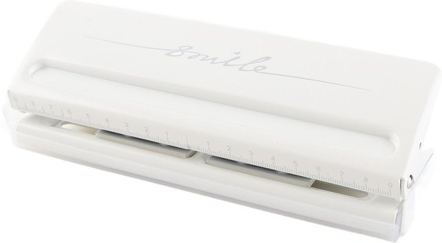 Painter Papierlocher mit verstellbarem Lochabstand für 6 Löcher, geeignet für A4, A5, A6 und B7 Papier, Farbe Weiß - Bild 1