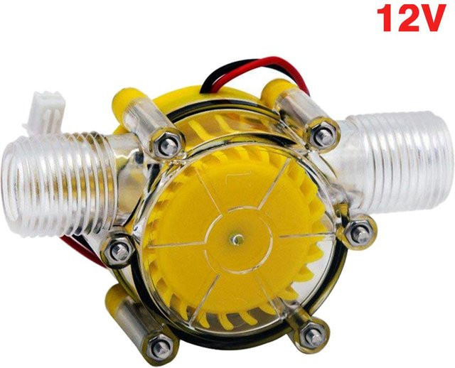 Choubo Eleven Micro Hydro Generator Mini Turbine aus Edelstahl in Gelb für DIY Wasserfluss-Anwendungen mit 5V 12V 80V Optionen - Bild 1
