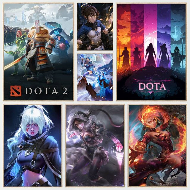 MINISO DOTA 2 Anime Poster Aufkleber, wasserfest, mehrfarbig, rechteckig - Bild 1
