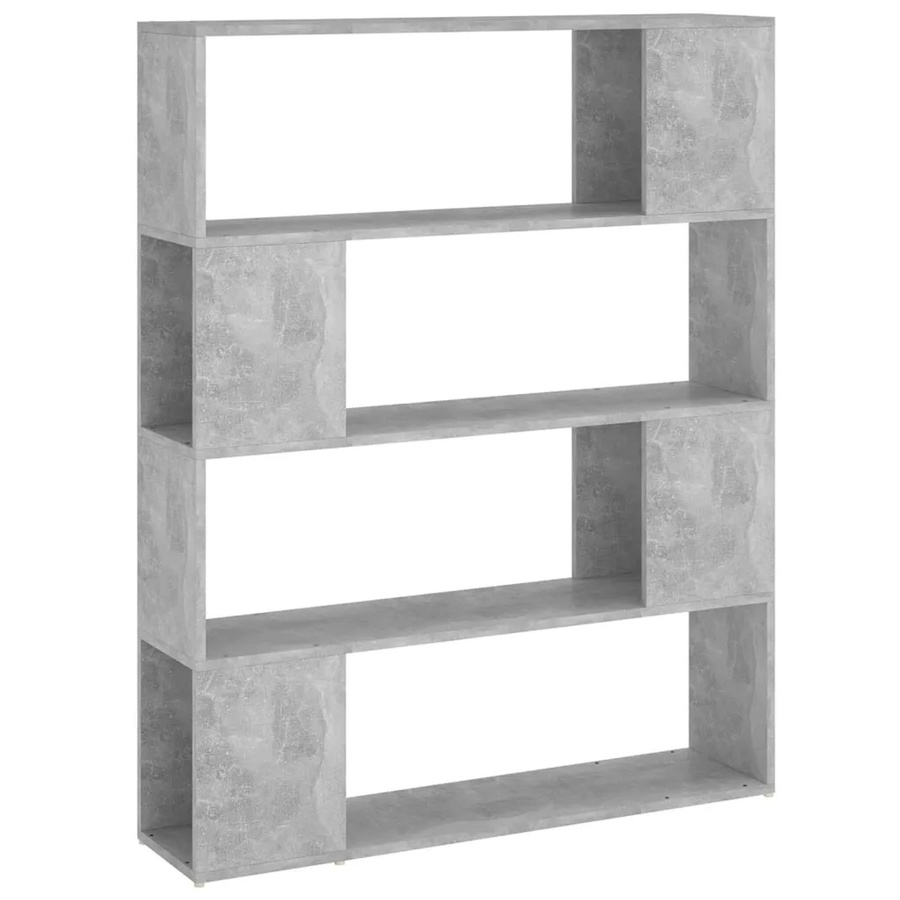 vidaXL Bücherregal Raumteiler in Betongrau, B/T/H: 100 x 24 x 124 cm - Bild 2