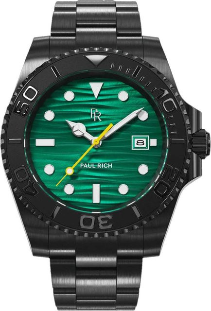 Paul Rich Herrenuhr, Quarz, Edelstahl, Grün, 40 mm, 5 ATM - Bild 1