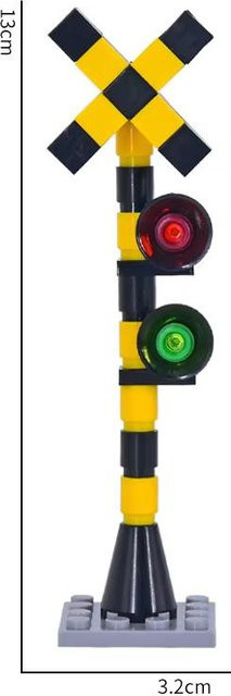 MOC Spielzeug Wachhäuschen Plattformlampe Zuggleis, Bausteine, ab 6 Jahren - Bild 1