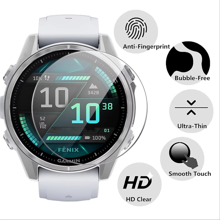 Hero Iand Schutzfilm für Garmin Fenix 8, Glas, transparent, Unisex - Bild 5