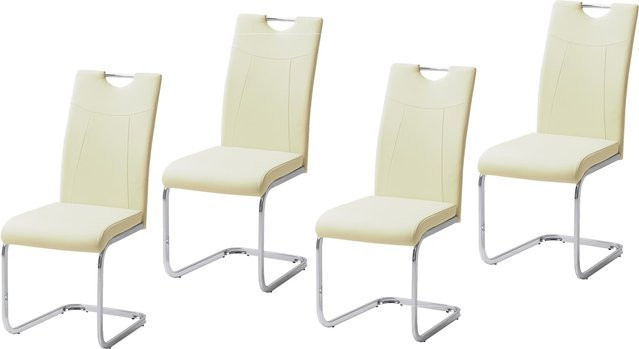 HTI-Living Esszimmerstuhl 4er Set Kelly C in Beige aus Kunstleder - Bild 1