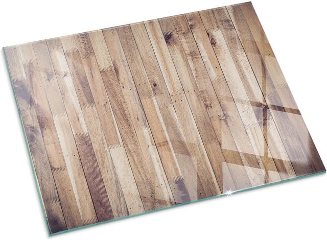 Tulup Glasbodenplatte für Kaminöfen in Braun, B/T: 80 x 60 cm - Bild 1