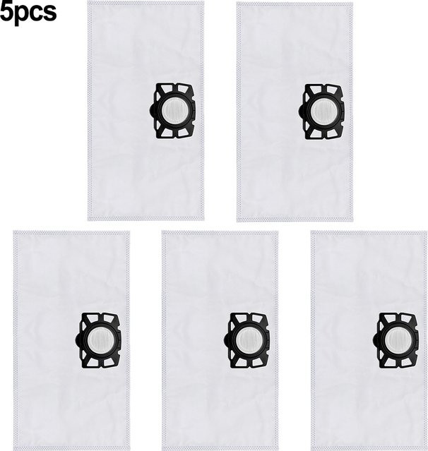5er Set Staubbeutel für Karcher WD2, WD3, SE4002 und WD Plus in Weiß - Bild 1